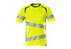 T-Shirt, moderne Passform hi-vis gelb/dunkelpetroleum S ONE